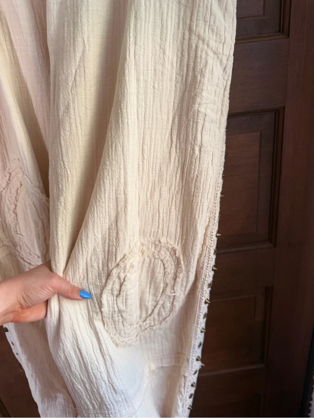 POL CREAM GAUZE STUDDED SWEATPANTS - Picture 7 of 10